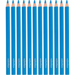 Colortime Farveblyanter, L: 17,45 cm, mine 5 mm, JUMBO, bl&aring;, 12 stk./ 1 pk.