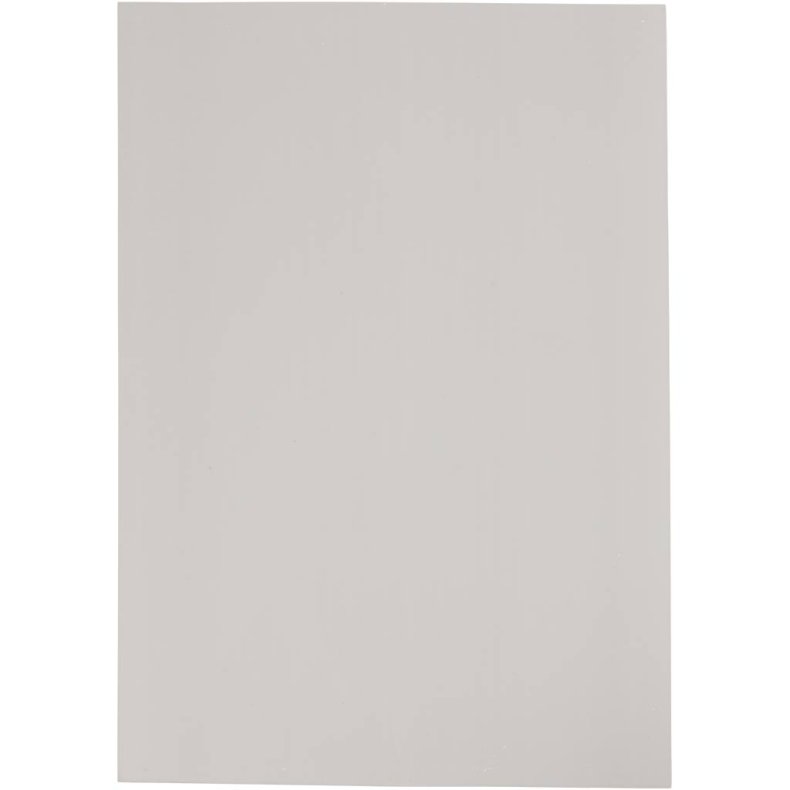 Stempelplade, A4, ark 21x29,7 cm, lys gr&aring;, 1 stk.