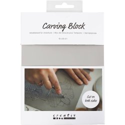 Stempelplade, ark 15x20 cm, lys gr&aring;, 1 stk.