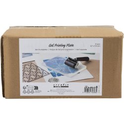 Gel Trykplade, str. 12,7x17,8x1 cm, mat transparent, 10 stk./ 1 pk.