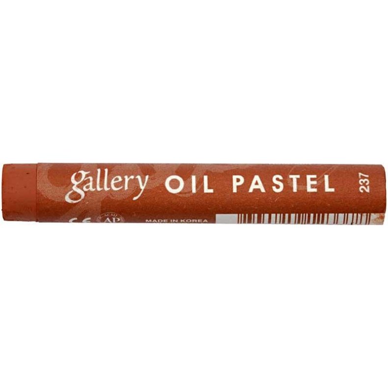 Gallery Oliepastel Premium, L: 7 cm, tykkelse 11 mm, r&oslash;dbrun (237), 6stk./ 1 pk.