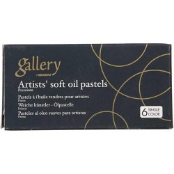 Gallery Oliepastel Premium, L: 7 cm, tykkelse 11 mm, r&oslash;dbrun (237), 6 stk./ 1 pk.