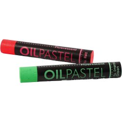 Gallery Oliepastel, L: 7 cm, tykkelse 11 mm, neonfarver, 12 stk./ 1 pk.