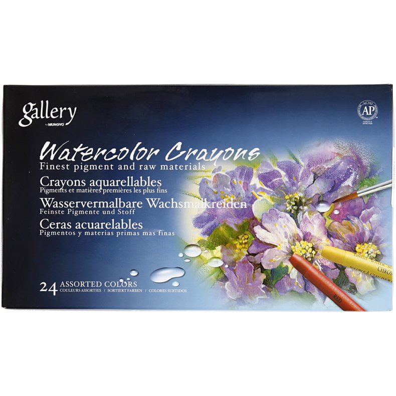 Gallery Akvarel, L: 9,3 cm, ass. farver, 24 stk./ 1 pk.