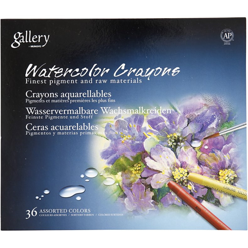 Gallery Akvarel, L: 9,3 cm, ass. farver, 36 stk./ 1 pk.