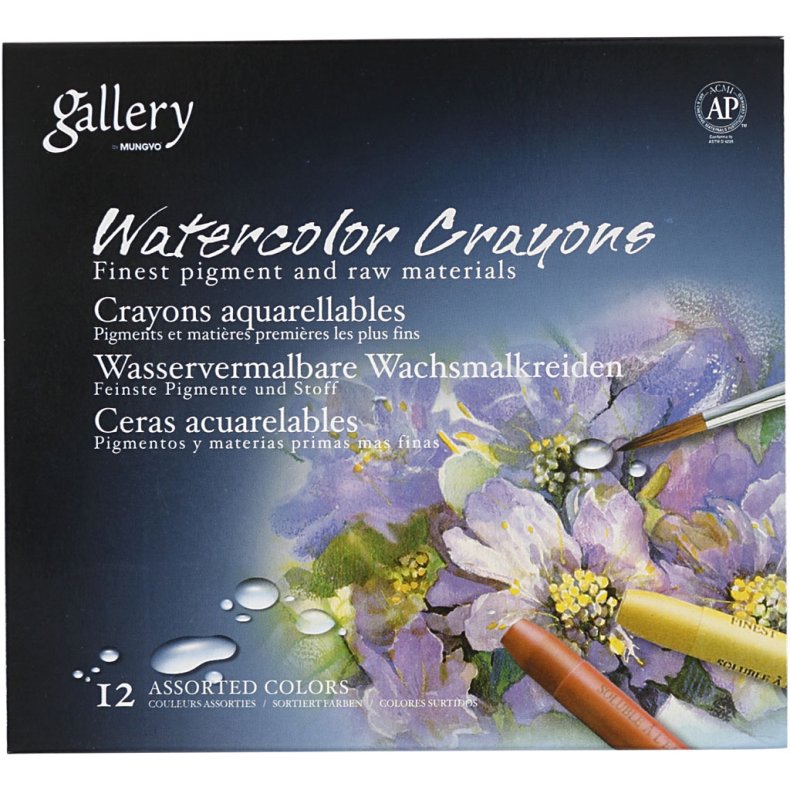 Gallery Akvarel, L: 9,3 cm, tykkelse 8 mm, frisk pink (316), 12 stk./ 1 pk.