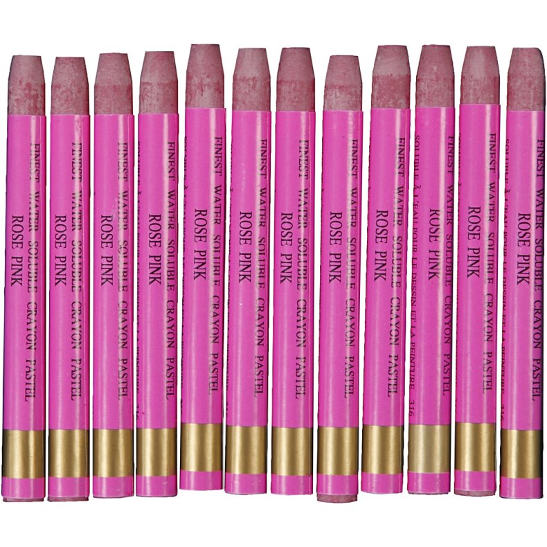 Gallery Akvarel, L: 9,3 cm, tykkelse 8 mm, frisk pink (316), 12 stk./ 1 pk.