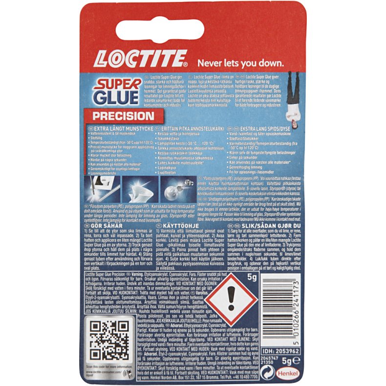 Loctite - Precision sekundlim, 5 g/ 1 fl.
