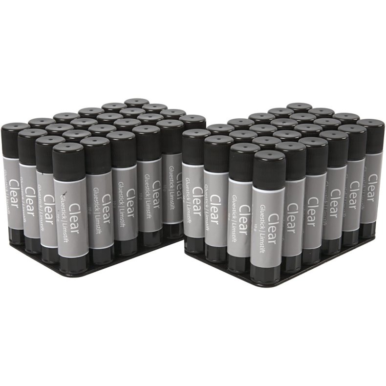 Clear Limstift, rund, 10 g, 48 stk./ 1 pk.