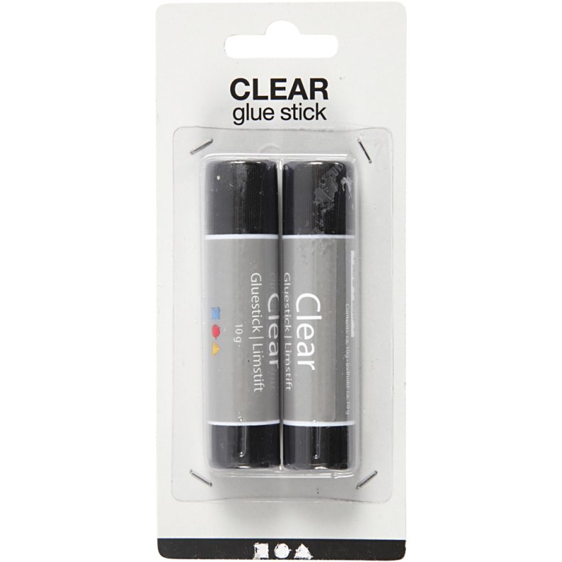 Clear Limstift, rund, 10 g, 2 stk./ 1 pk.