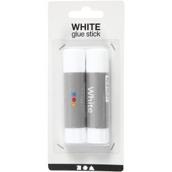 White Limstift , rund, 10 g, 2 stk./ 1 pk.