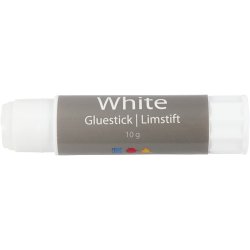 White Limstift , rund, 10 g, 2 stk./ 1 pk.