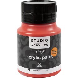 Creall Studio Akrylmaling, halvd&aelig;kkende, vermillion (10), 500 ml/ 1 fl.