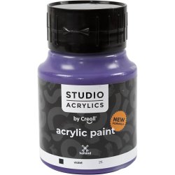 Creall Studio Akrylmaling, d&aelig;kkende, violet (25), 500 ml/ 1 fl.