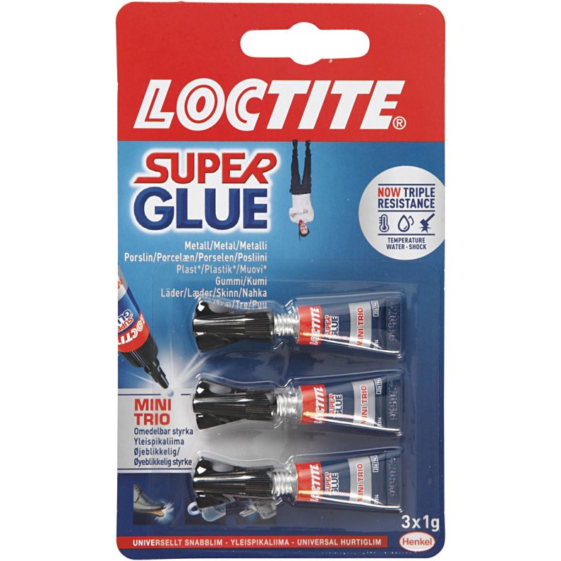 Loctite Super Glue, 3x1 g/ 1 pk.