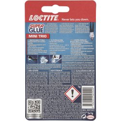 Loctite Super Glue, 3x1 g/ 1 pk.