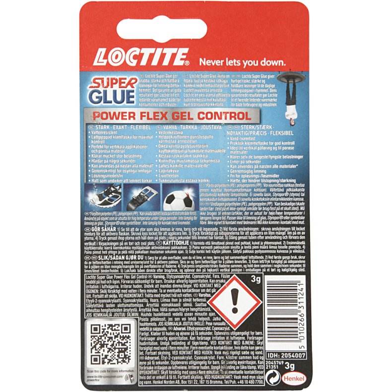Loctite Power Flex sekundlim, 3 g/ 1 stk.