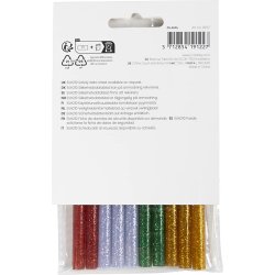 Limst&aelig;nger Mini, L: 10 cm, diam. 7 mm, glitter, guld, gr&oslash;n, r&oslash;d, s&oslash;lv, 10 stk./ 1 pk.