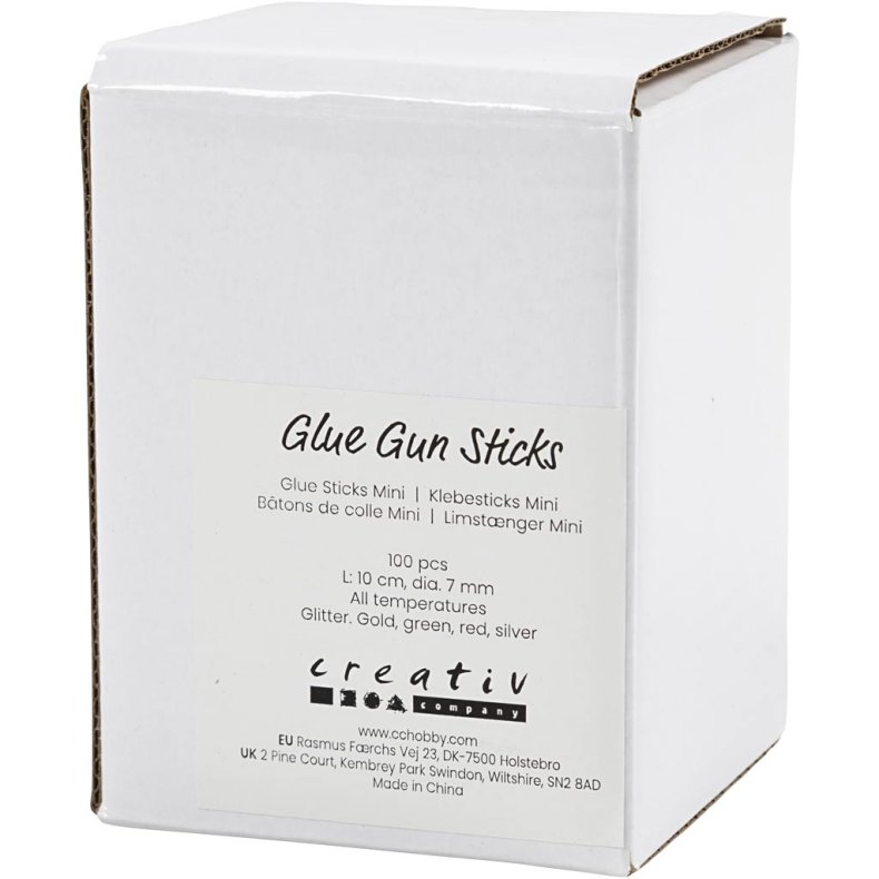 Limst&aelig;nger Mini, L: 10 cm, diam. 7 mm, glitter, guld, gr&oslash;n, r&oslash;d, s&oslash;lv, 100 stk./ 1 pk.