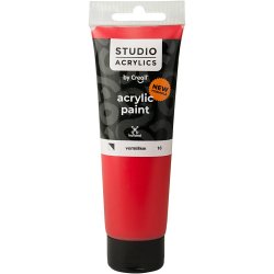 Creall Studio Akrylmaling, halvd&aelig;kkende, vermillion (10), 120 ml/ 1 fl.