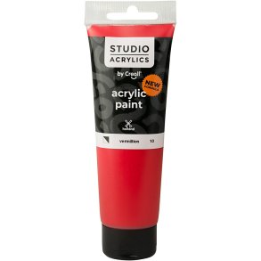 Creall Studio Akrylmaling, halvdækkende, vermillion (10), 120 ml/ 1 fl.
