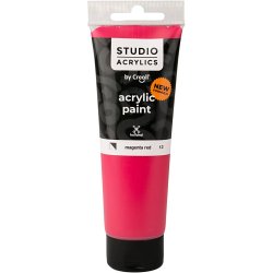 Creall Studio Akrylmaling, halvd&aelig;kkende, magenta red (13), 120 ml/ 1 fl.