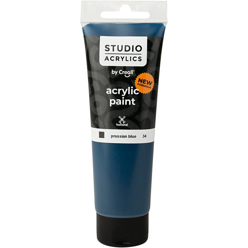 Creall Studio Akrylmaling, d&aelig;kkende, prussian blue (34), 120ml/ 1 fl.