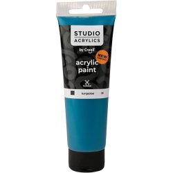 Creall Studio Akrylmaling, d&aelig;kkende, turquoise (35), 120 ml/ 1 fl.