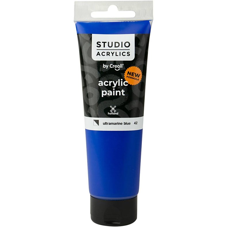 Creall Studio Akrylmaling, halvd&aelig;kkende, ultramarine blue (42), 120ml/ 1 fl.