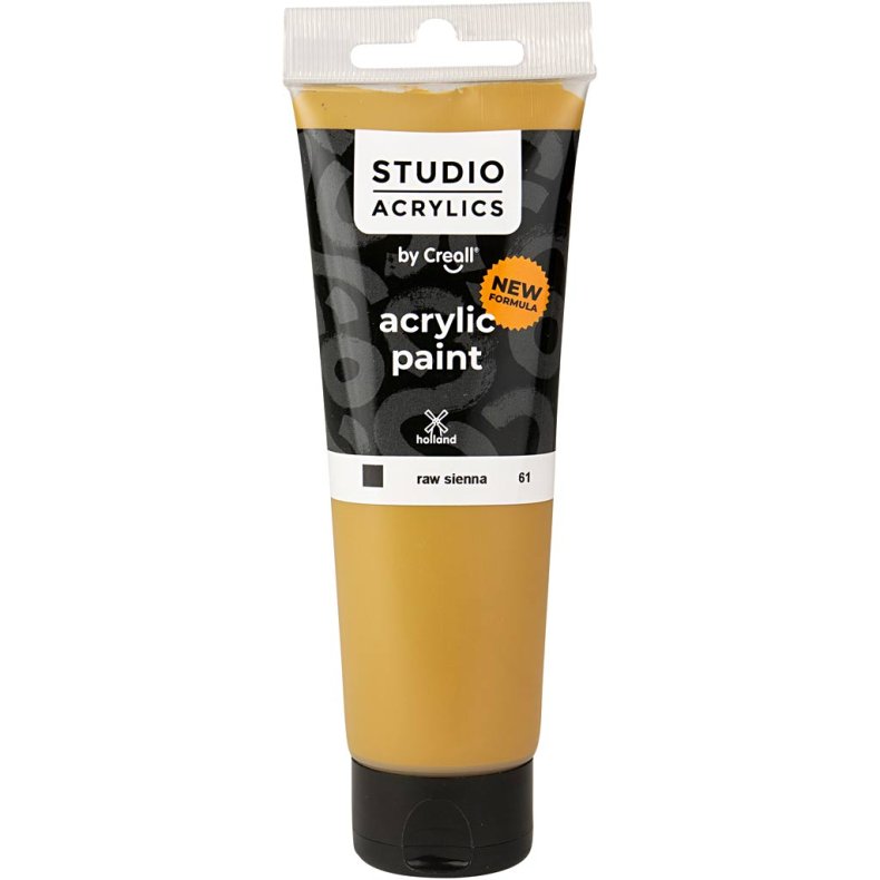 Creall Studio Akrylmaling, d&aelig;kkende, raw sienna (61), 120ml/ 1 fl.