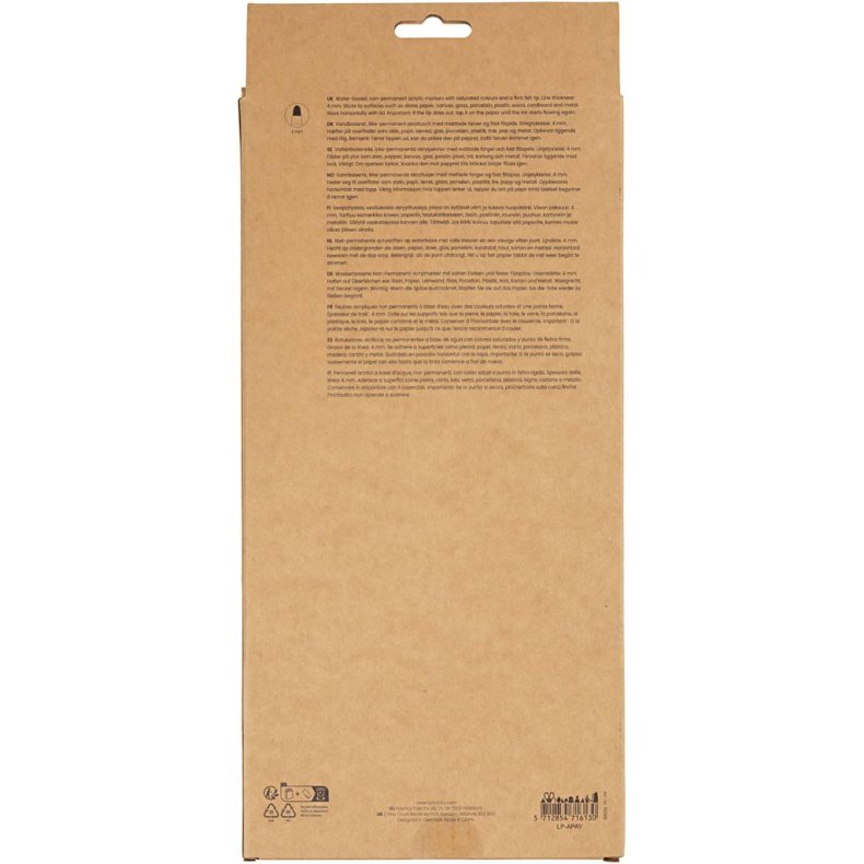 Kreativ Multi Tusch, streg 4 mm, ass. farver, 24 stk./ 1 pk.