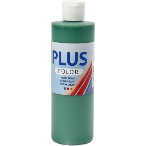 Plus Color Hobbymaling, brilliantgrøn, 250 ml/ 1 fl.