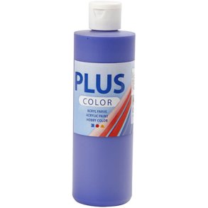 Plus Color Hobbymaling, ultra marine blå, 250 ml/ 1 fl.