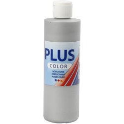 Plus Color Hobbymaling, s&oslash;lv, 250 ml/ 1 fl.