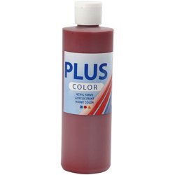 Plus Color Hobbymaling, gl. r&oslash;d, 250 ml/ 1 fl.
