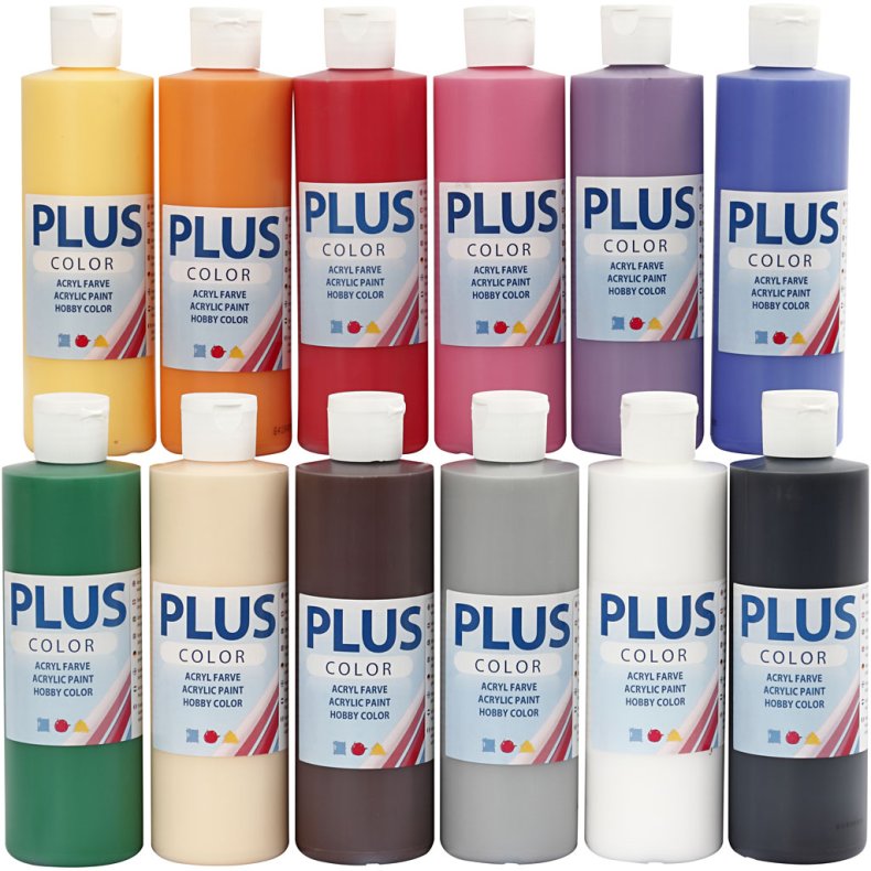 Plus Color Hobbymaling, standardfarver