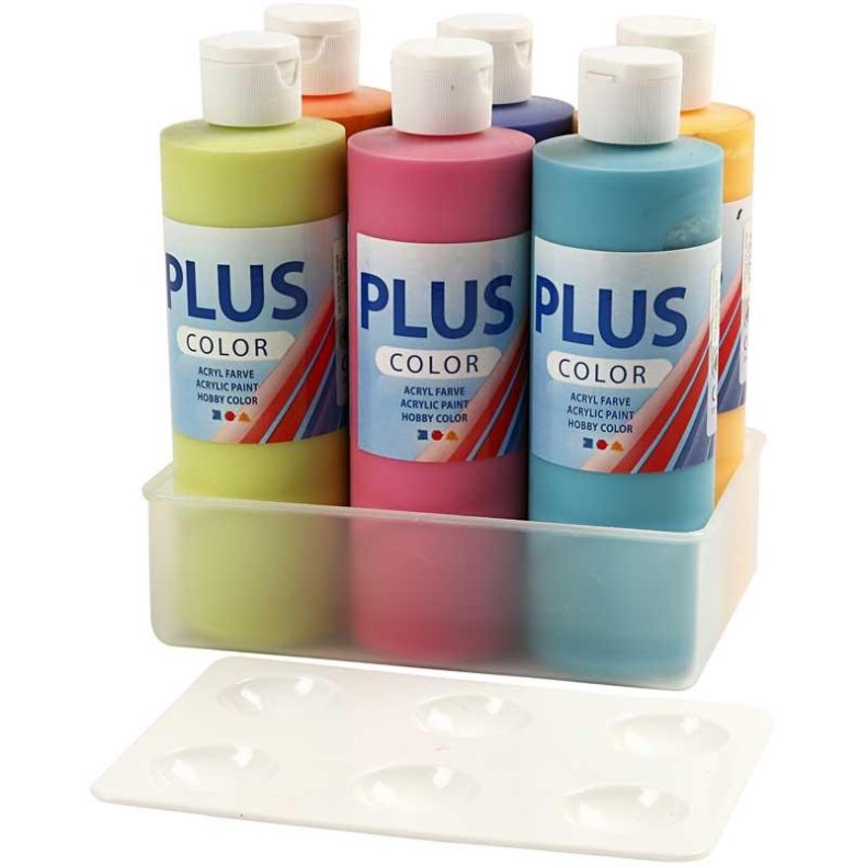 Plus Color Hobbymaling, 6x250 ml/ 1 pk.