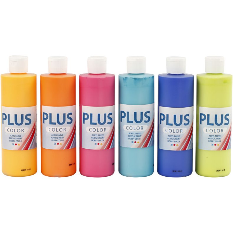 Plus Color Hobbymaling, 6x250 ml/ 1 pk.
