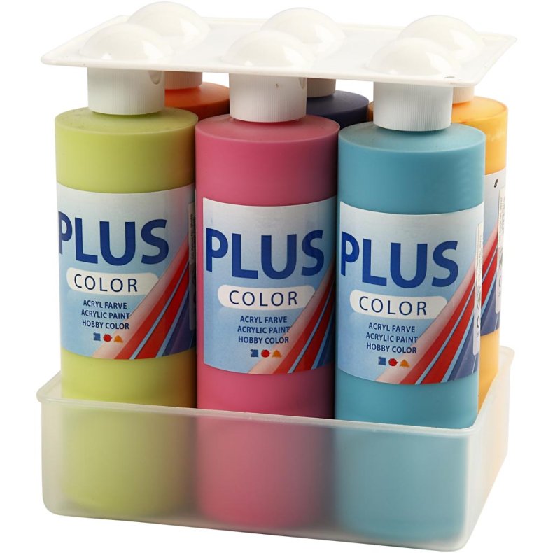 Plus Color Hobbymaling, 6x250 ml/ 1 pk.