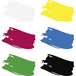 Plus Color Hobbymaling, prim&aelig;rfarver, 6x60 ml/ 1 pk.