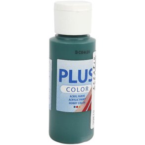 Plus Color Hobbymaling, m&oslash;rk gr&oslash;n, 60 ml/ 1 fl.