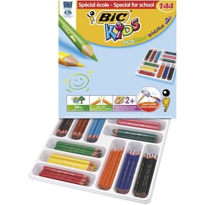 BIC Eco evolution farveblyant, mine 5 mm, ass. farver, 12 stk./ 1 pk.