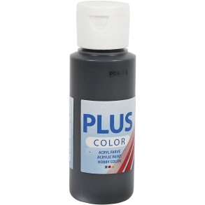 Plus Color Hobbymaling, sort, 60 ml/ 1 fl.