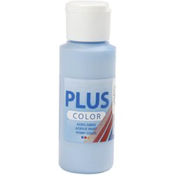 Plus Color Hobbymaling, himmelbl&aring;, 60 ml/ 1 fl.