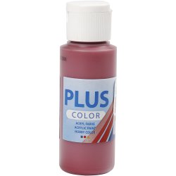 Plus Color Hobbymaling, gl. r&oslash;d, 60 ml/ 1 fl.