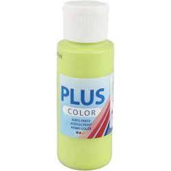 Plus Color Hobbymaling, limegr&oslash;n, 60 ml/ 1 fl.