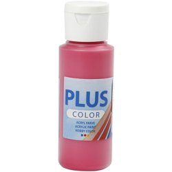 Plus Color Hobbymaling, prim&aelig;r r&oslash;d, 60 ml/ 1 fl.