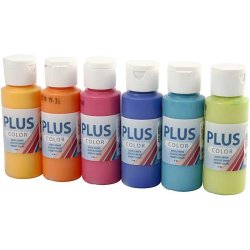 Plus Color Hobbymaling, colorful, 6x60 ml/ 1 pk.
