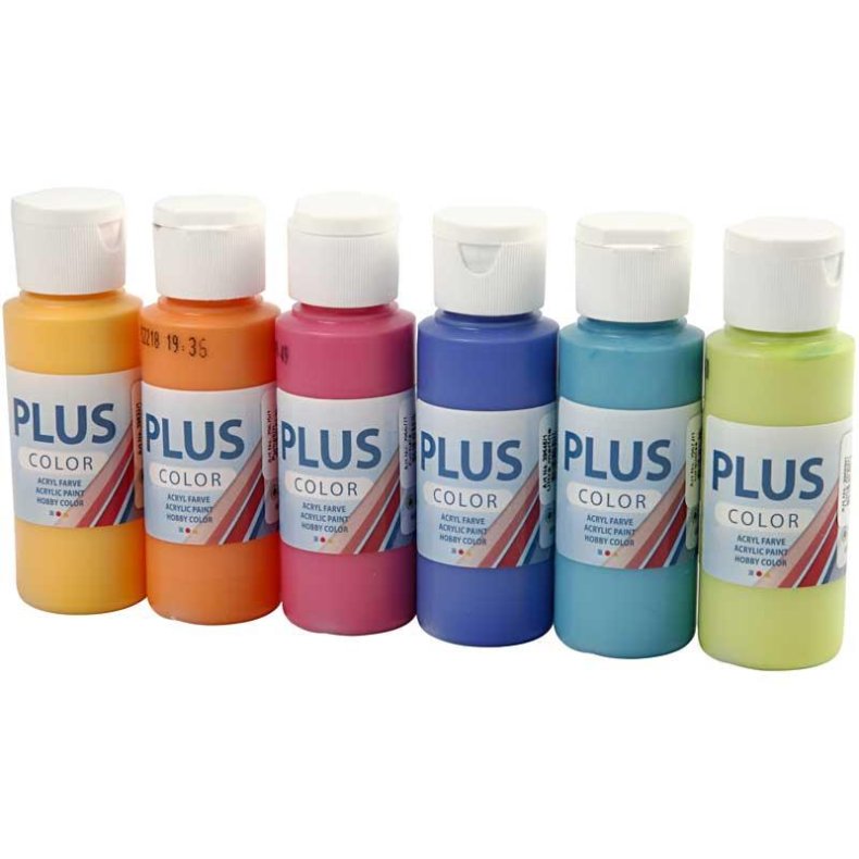 Plus Color Hobbymaling, colorful, 6x60 ml/ 1 pk.
