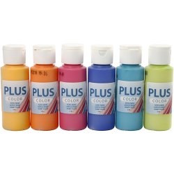 Plus Color Hobbymaling, colorful, 6x60 ml/ 1 pk.